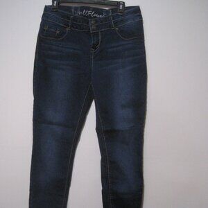 Wallflower Stretch Dark Blue Denim Jeans Pants with Sequins Trim Women's Size 13